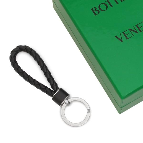 BOTTEGA VENETA ボッテガヴェネタ イントレチャート キーリング　黒 BOTTEGA VENETA（ボッテガ・ヴェネタ） キーホルダー イントレチャート