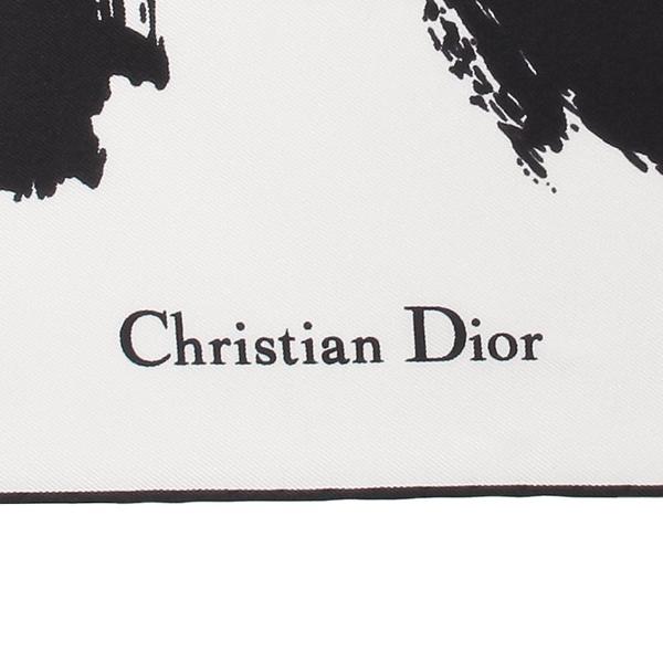 クリスチャンディオール スカーフ バンダナ ブラック ホワイト レディース Christian Dior 45MID090I616 900の画像