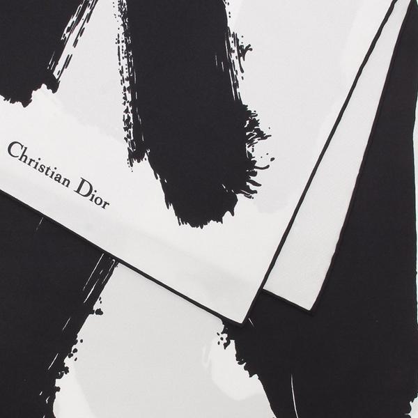 クリスチャンディオール スカーフ バンダナ ブラック ホワイト レディース Christian Dior 45MID090I616 900の画像