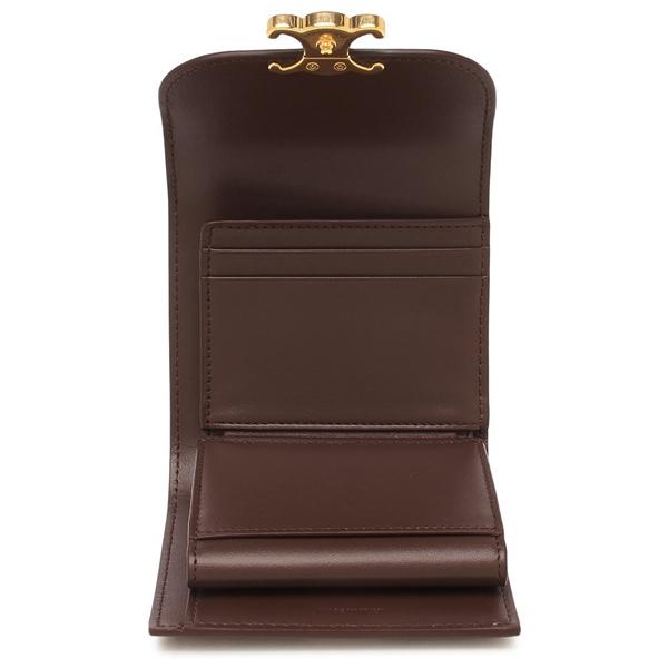 CELINE セリーヌ 三つ折り財布 トリオンフ ミニ財布 ブラウン CELINE セリーヌ 三つ折り財布 トリオンフ ミニ財布 ブラウン