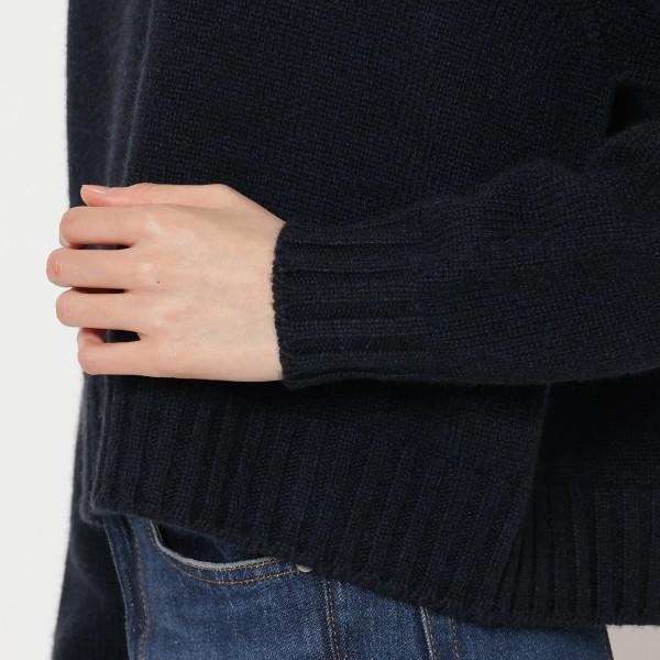 セリーヌ ニット セーター トリオンフ ボクシー クルーネックネックセーター ネイビー レディース CELINE 2A88Z384D 07MRの画像