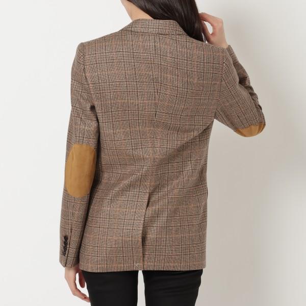 最終CELINE ブラウン ボタン付きジャケット L CELINE（セリーヌ） ワックスコーティング ジャケット HUNTING JACKET