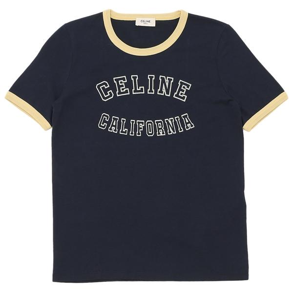 セリーヌ Tシャツ カットソー カリフォルニア ロゴ コットンジャージー ネイビー レディース CELINE 2X17H671Q 07FJ｜axes｜05