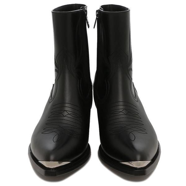 セリーヌ ブーツ レオン ジップドブーツ メタルトゥ ブラック メンズ CELINE 359354505C 38NOの画像
