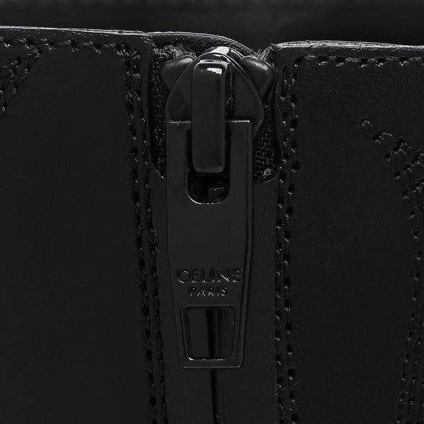 セリーヌ ブーツ レオン ジップドブーツ メタルトゥ ブラック メンズ CELINE 359354505C 38NOの画像