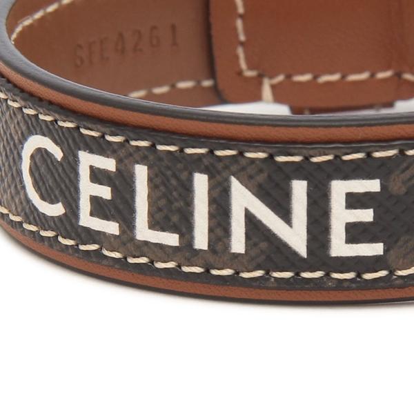 セリーヌ ブレスレット バングル トリオンフ ロゴ ブラウン レディース CELINE 46Y403TOE 04GTの画像