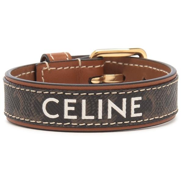 セリーヌ ブレスレット バングル トリオンフ ロゴ ブラウン レディース CELINE 46Y403TOE 04GTの画像