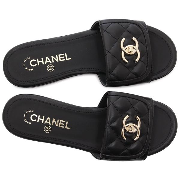 CHANEL（シャネル） サンダル ミュール CCロゴ ブラック レディース