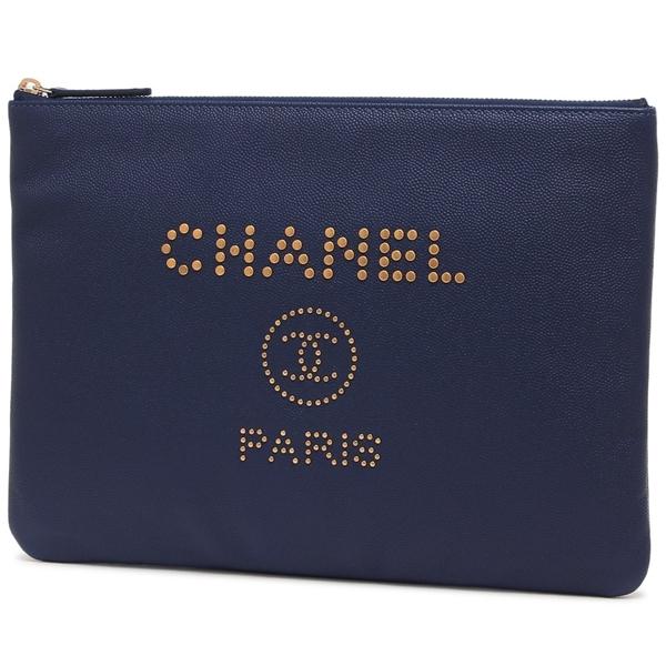 シャネル クラッチバッグ クラッチバッグ PM スタッズ ブルー レディース CHANEL A80802 Y01684 N4942の画像
