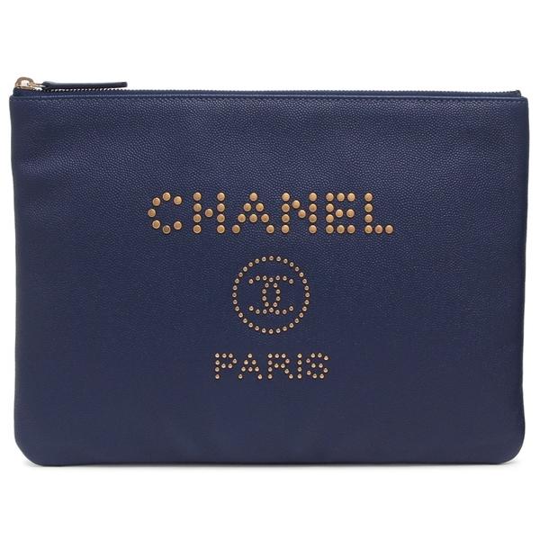 シャネル クラッチバッグ クラッチバッグ PM スタッズ ブルー レディース CHANEL A80802 Y01684 N4942の画像