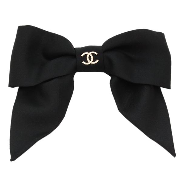 シャネル バレッタ ボウバレッタ リボンモチーフ CCマーク ココマーク ブラック レディース CHANEL AA9854 B15898 NV653の画像