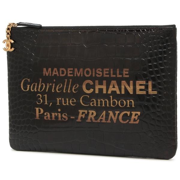CHANEL シャネル クラッチバッグ PM CCマークチャーム ブラック CHANEL シャネル クラッチバッグ PM CCマークチャーム ブラック