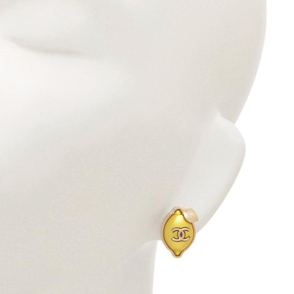 シャネル ピアス クルーズコレクション レモンモチーフ CCマーク ココマーク ゴールド イエロー レディース CHANEL ABG758 B23038 U6253の画像