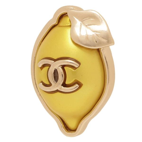 シャネル ピアス クルーズコレクション レモンモチーフ CCマーク ココマーク ゴールド イエロー レディース CHANEL ABG758 B23038 U6253の画像