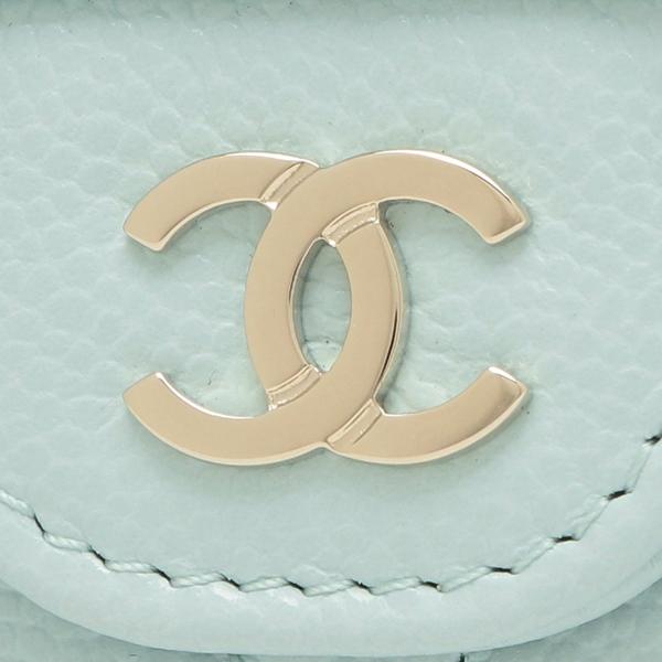 シャネル 三つ折り財布 マトラッセ ミニ財布 CCマーク ココマーク ブルー レディース CHANEL AP0230 B10583 U3647の画像