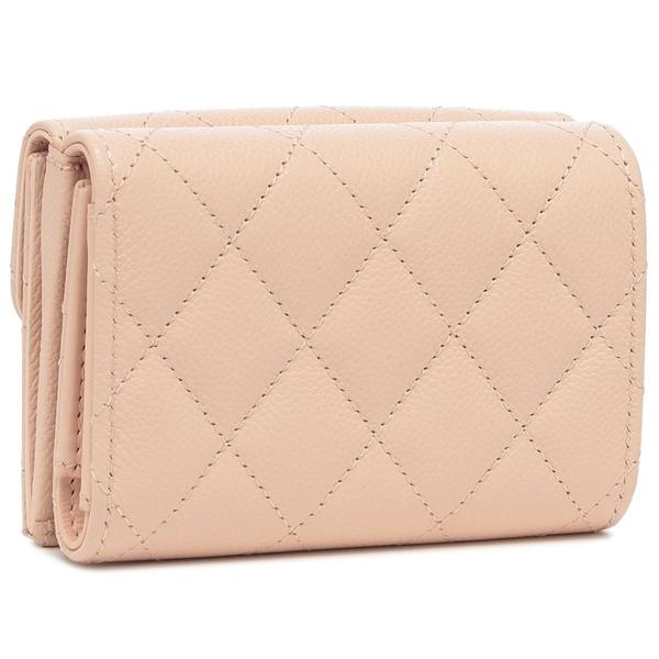 シャネル 三つ折り財布 マトラッセ ミニ財布 CCマーク ココマーク ベージュ レディース CHANEL AP0230 B10583 U3654の画像