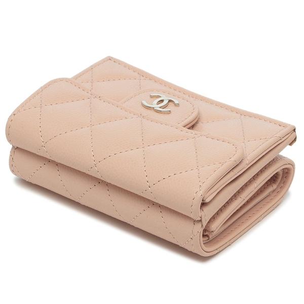 シャネル 三つ折り財布 マトラッセ ミニ財布 CCマーク ココマーク ベージュ レディース CHANEL AP0230 B10583 U3654の画像