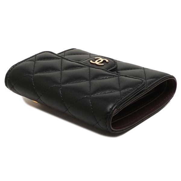 CHANEL シャネル 三つ折り財布 マトラッセ コンパクトウォレット 
