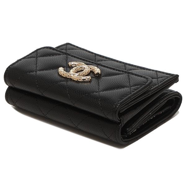 CHANEL シャネル 三つ折り財布 マトラッセ コンパクトウォレット CHANEL シャネル 三つ折り財布 マトラッセ コンパクトウォレット