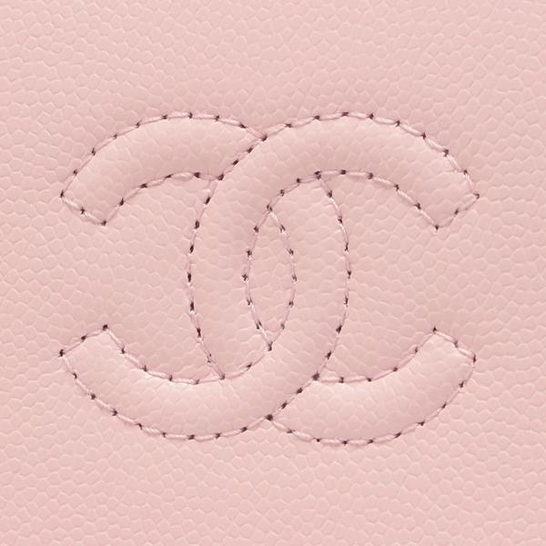 シャネル 二つ折り財布 ミニ財布 CCマーク ココマーク ピンク レディース CHANEL AP4709 B20633 NH620の画像