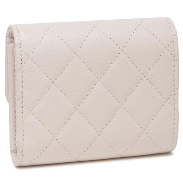 シャネル Chanel 長財布　ココマーク　ゴールド金具　アイボリーホワイト CHANEL（シャネル） 三つ折り財布 ココマーク CCマーク ホワイト