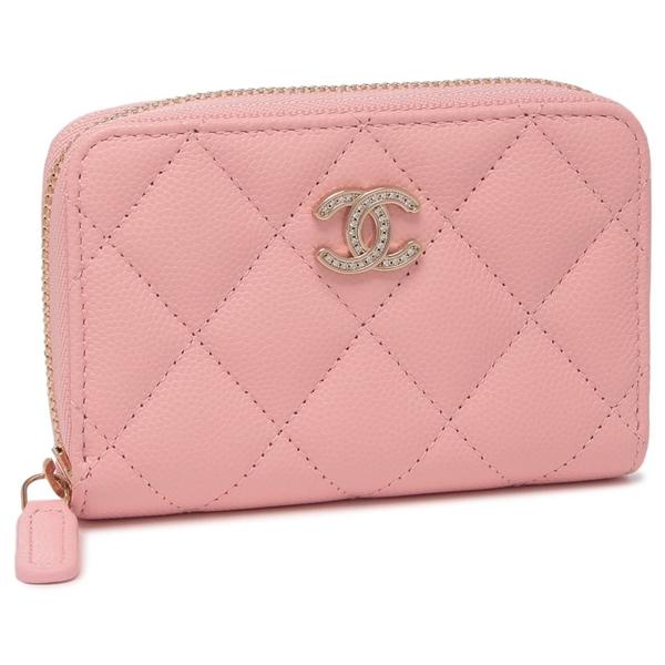 CHANEL 　ピンク 　キルティング 　ケース CHANEL（シャネル） 小銭入れ コインケース マトラッセ ココマーク CC