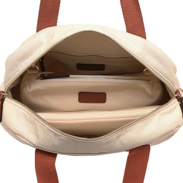 クロエ ボストンバッグ ショルダーバッグ マザーズバッグ チェンジングバッグ ベージュ ブラウン レディース CHLOE C20190 148 A4対応の画像