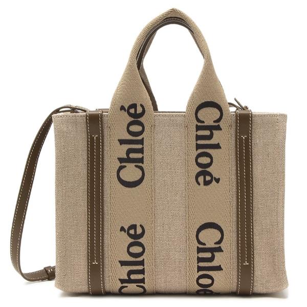 Chloe クロエ ショルダーバッグ ハンドバッグ ウッディ ベージュ
