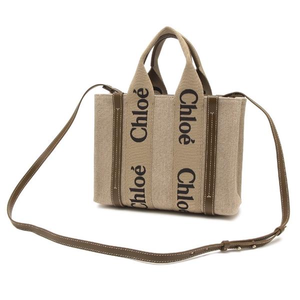 Chloe クロエ ショルダーバッグ ハンドバッグ ウッディ ベージュ