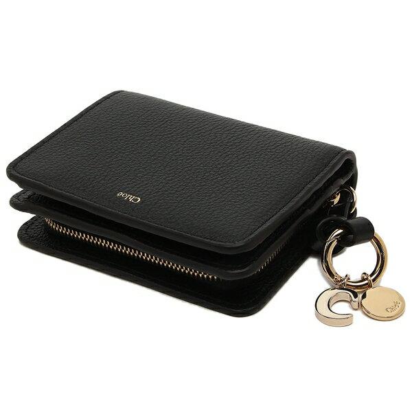 Chloe（クロエ） 二つ折り財布 アルファベット ミニ財布 ブラック