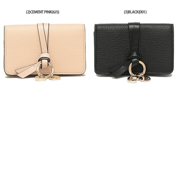 美品　クロエ Chloe カードケース 名刺入れレディース Chloe クロエ カードケース 名刺入れ 本革 レザー チャーム ロゴ