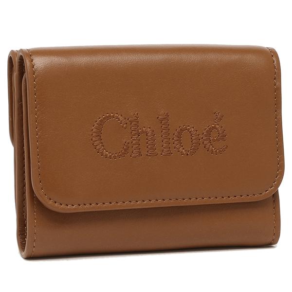 Chloe／クロエ三つ折り財布 ミニ財布ブラウン