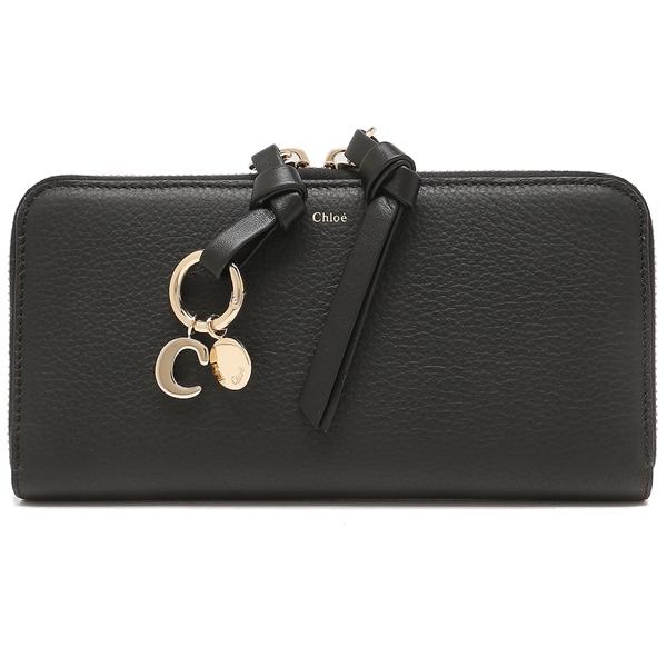 クロエ 長財布 アルファベット ブラック レディース CHLOE CHC21WP941F57 CHC17AP941H9Q 001の画像