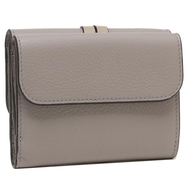 Chloe（クロエ） 三つ折り財布 アルファベット ミニ財布 グレー