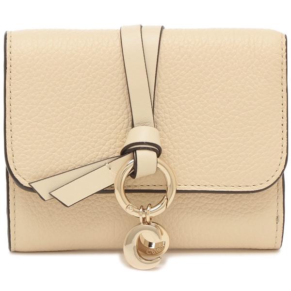 クロエ 三つ折り財布 アルファベット ベージュ レディース CHLOE CHC21WP945 F57 24Qの画像