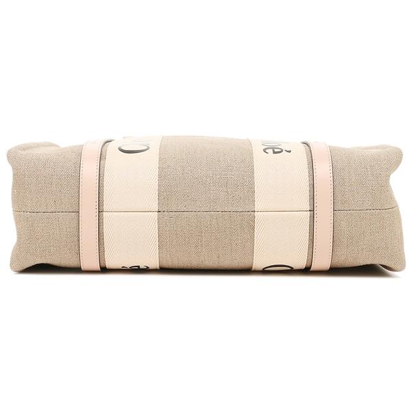 クロエ トートバッグ ウッディ ベージュ ピンク レディース CHLOE CHC22AS383I26 6J5 A4対応の画像