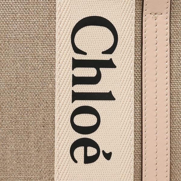 クロエ トートバッグ ウッディ ベージュ ピンク レディース CHLOE CHC22AS383I26 6J5 A4対応の画像