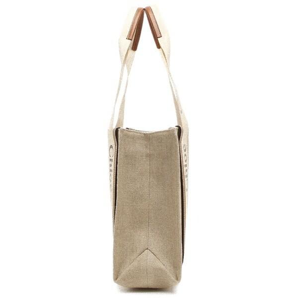 クロエ トートバッグ ウッディ ミディアム ベージュ ブラウン レディース CHLOE CHC22AS383I26 90U A4対応の画像