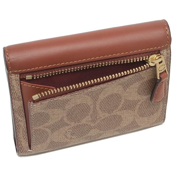 COACH コーチ 三つ折り財布 ミニ財布 ベージュ ブラウン COACH コーチ 三つ折り財布 ミニ財布 ベージュ ブラウン