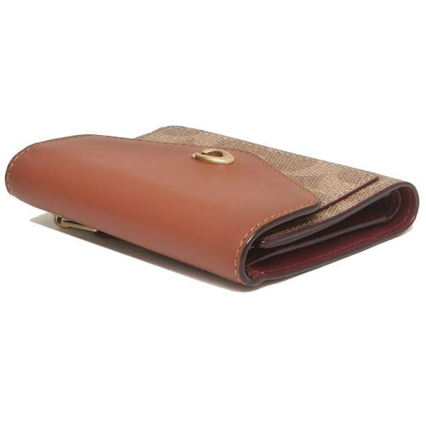 COACH コーチ 三つ折り財布 ミニ財布 ベージュ ブラウン COACH コーチ 三つ折り財布 ミニ財布 ベージュ ブラウン