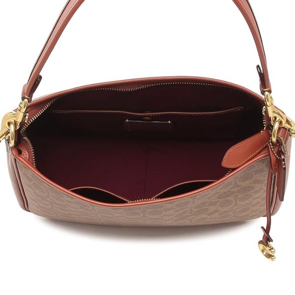 コーチ ショルダーバッグ キャリー シグネチャー コーティドキャンバス ベージュ レディース COACH CC436 B4NQ4 A4対応_1
