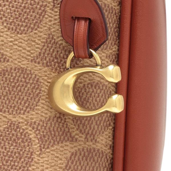 コーチ ショルダーバッグ キャリー シグネチャー コーティドキャンバス ベージュ レディース COACH CC436 B4NQ4 A4対応_7