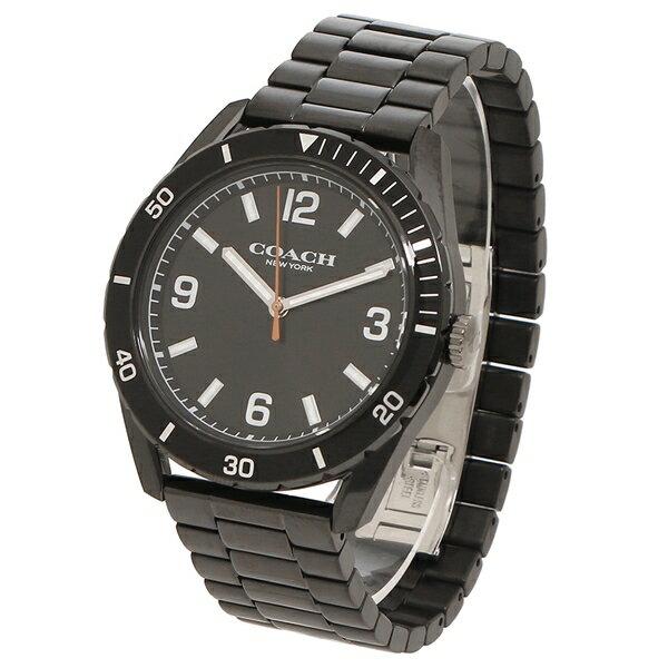 COACH シルバー ブラック 時計 COACH（コーチ） 時計 メンズ プレストン 44mm クォーツ ステンレス