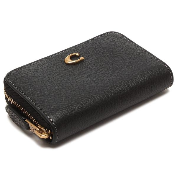 COACH（コーチ） カードケース スモールジップアラウンド ブラック