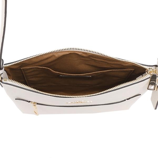 美品　コーチ チャールズ ショルダーバッグ ホワイト　ブラック COACH コーチ ショルダーバッグ ローガン メッセンジャー