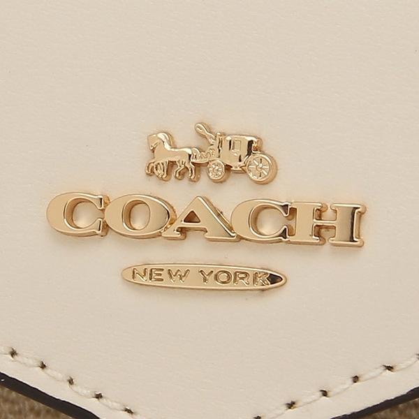 コーチ アウトレット カードケース シグネチャー 名刺入れ ベージュ ホワイト レディース COACH CH202 IMDQC｜axes｜07