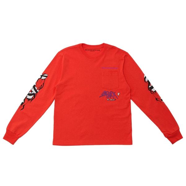 CHROME HEARTS（クロムハーツ） Tシャツ カットソー ロンT メンズ RED