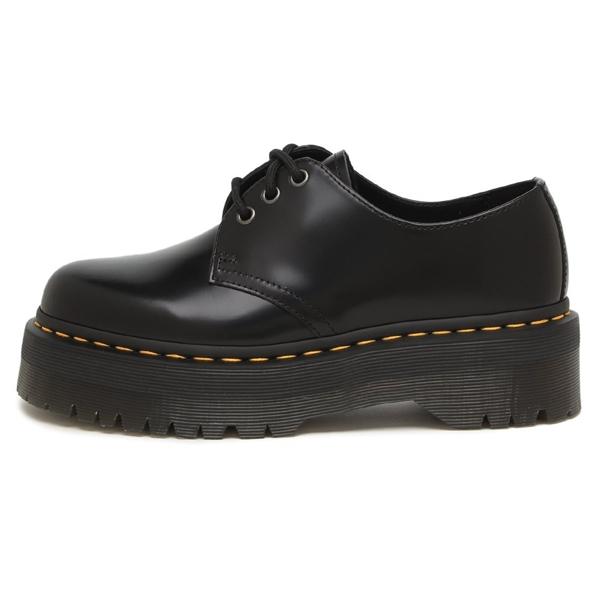 ドクターマーチン ローファー 1461 クアッド 3ホールシューズ 厚底 ブラック メンズ レディース Dr.Martens 25567001 POLSMOOTH BLK | Dr.Martens | 01