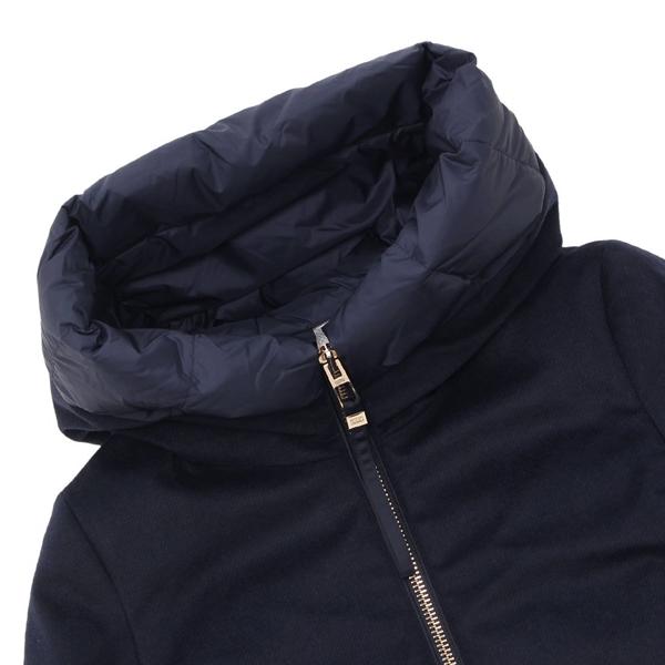 DUNO（デュノ） ダウンジャケット コート バロン ウール 切替 ネイビー