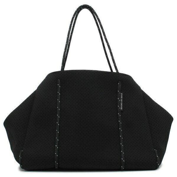 【美品】ステイトオブエスケープ　マザーズバック　大容量　パンチング　黒　ポーチ付 STATE OF ESCAPE（ステイトオブエスケープ） ステートオブエスケープ